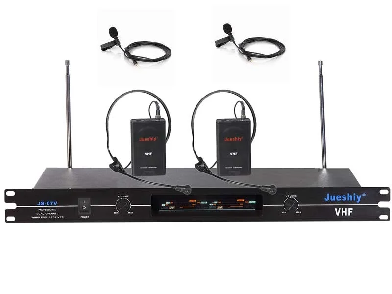 זוג מיקרופון אלחוטי דש JS-07V