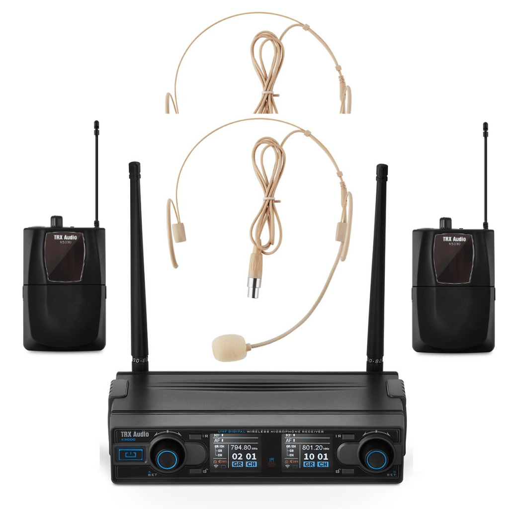 זוג מיקרופון מדונה אלחוטיים מבית TRX Audio X5000 תדר משתנה