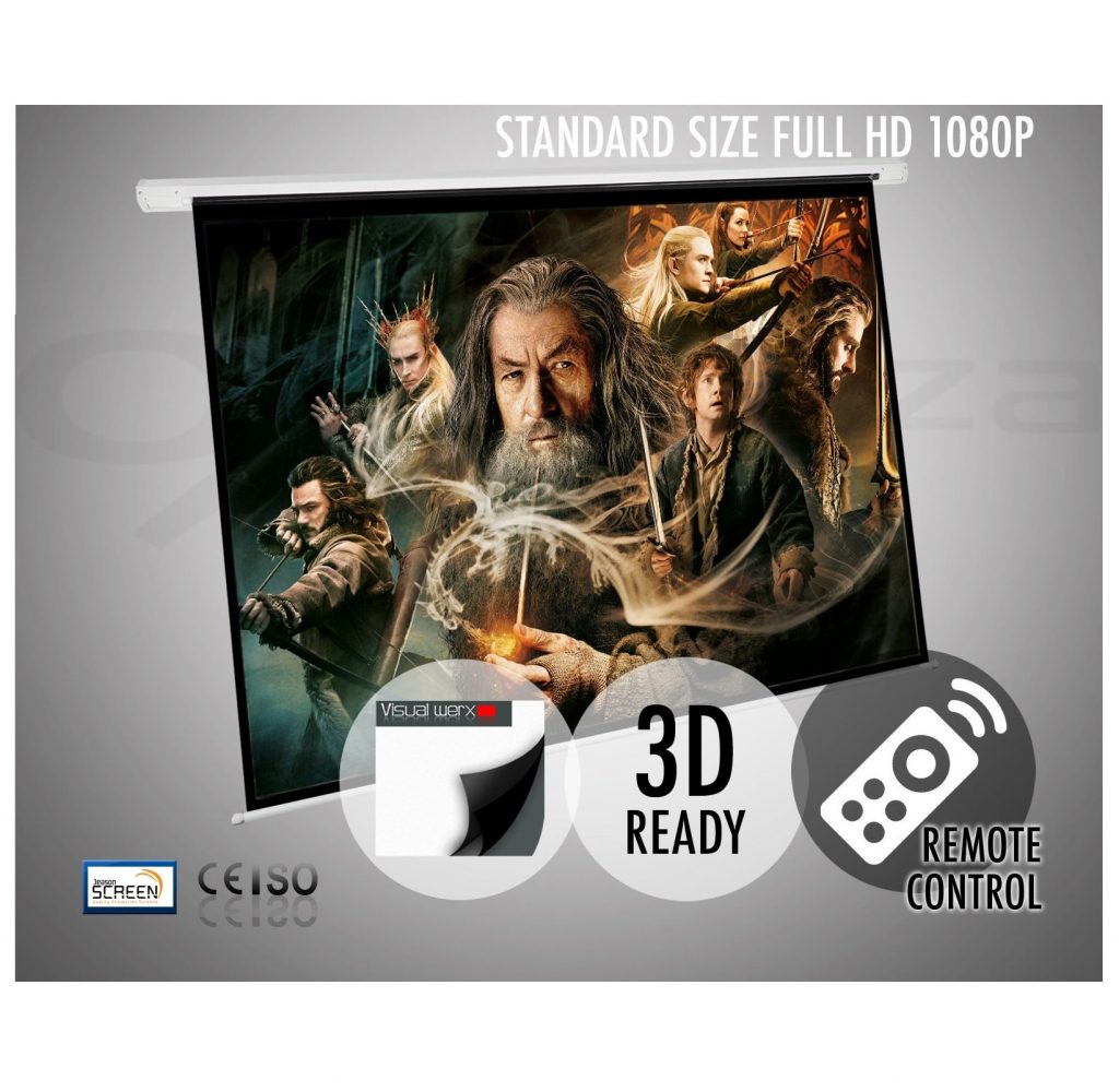 מסך הקרנה חשמלי 120" (16:9) Jeason Screen Blue-Diamond