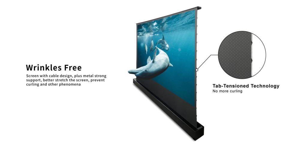 מסך הקרנה חשמלי מדפי למקרן לייזר Jeason Screen בגודל 120" PET Crystal-TPU 1.5Gain — תמונה 6