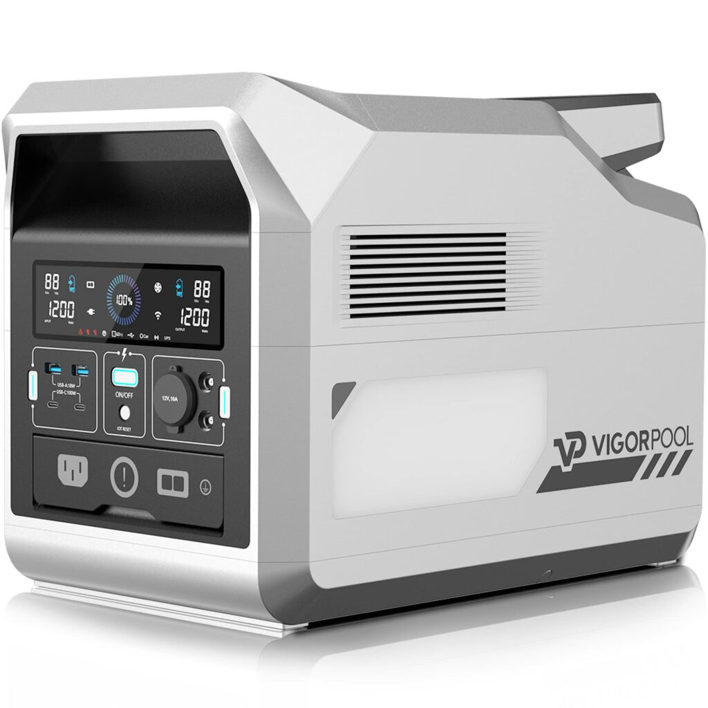 קיט הכולל : גנרטור סולארי Captain 1200 + פנל 100W Solar של המותג VigorPool — תמונה 2