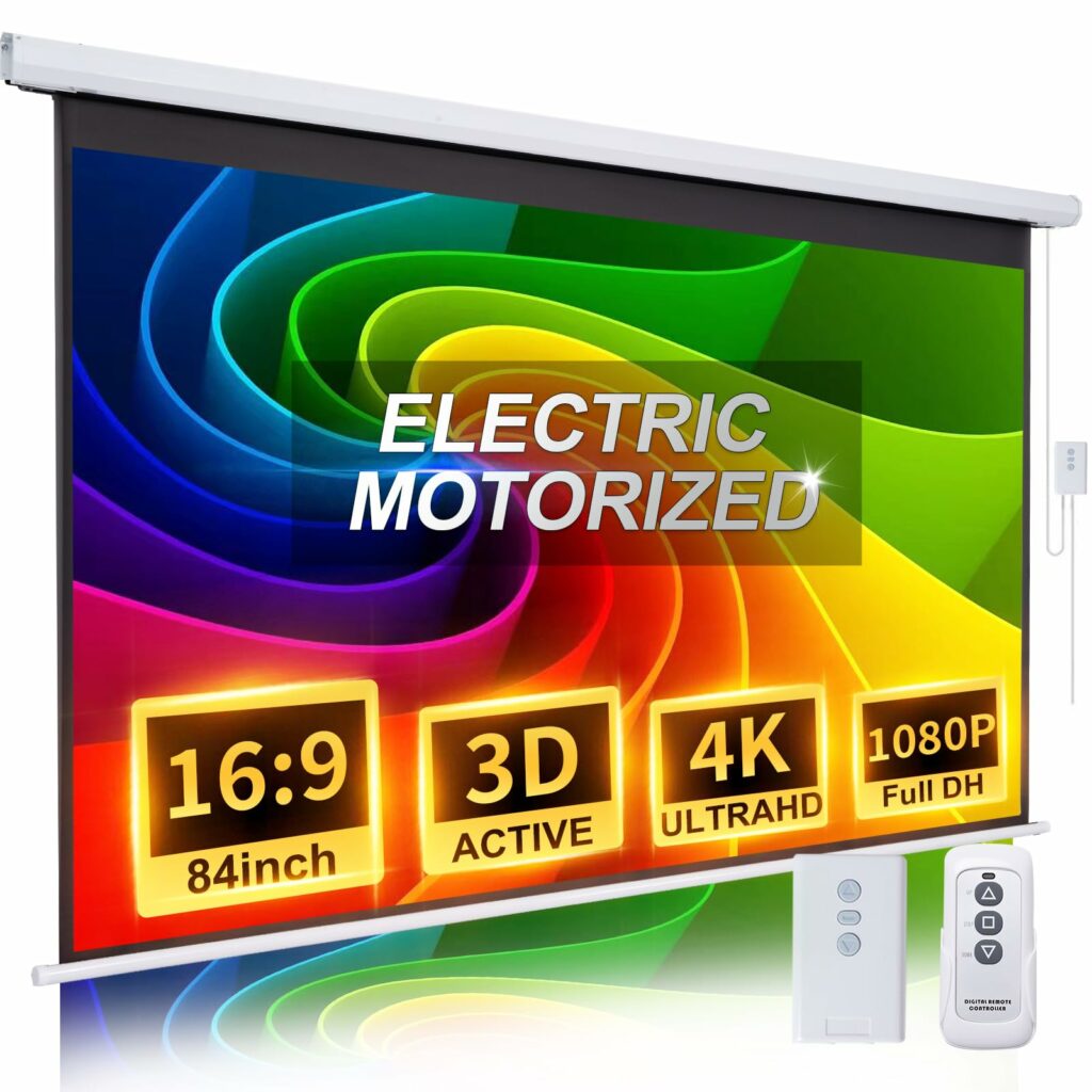 מסך הקרנה חשמלי 1.78 מטר Jeason Screen Blue Diamond — תמונה 2