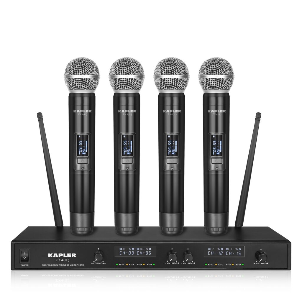 סט 4 מיקרופונים אלחוטיים Kapler ZX-4