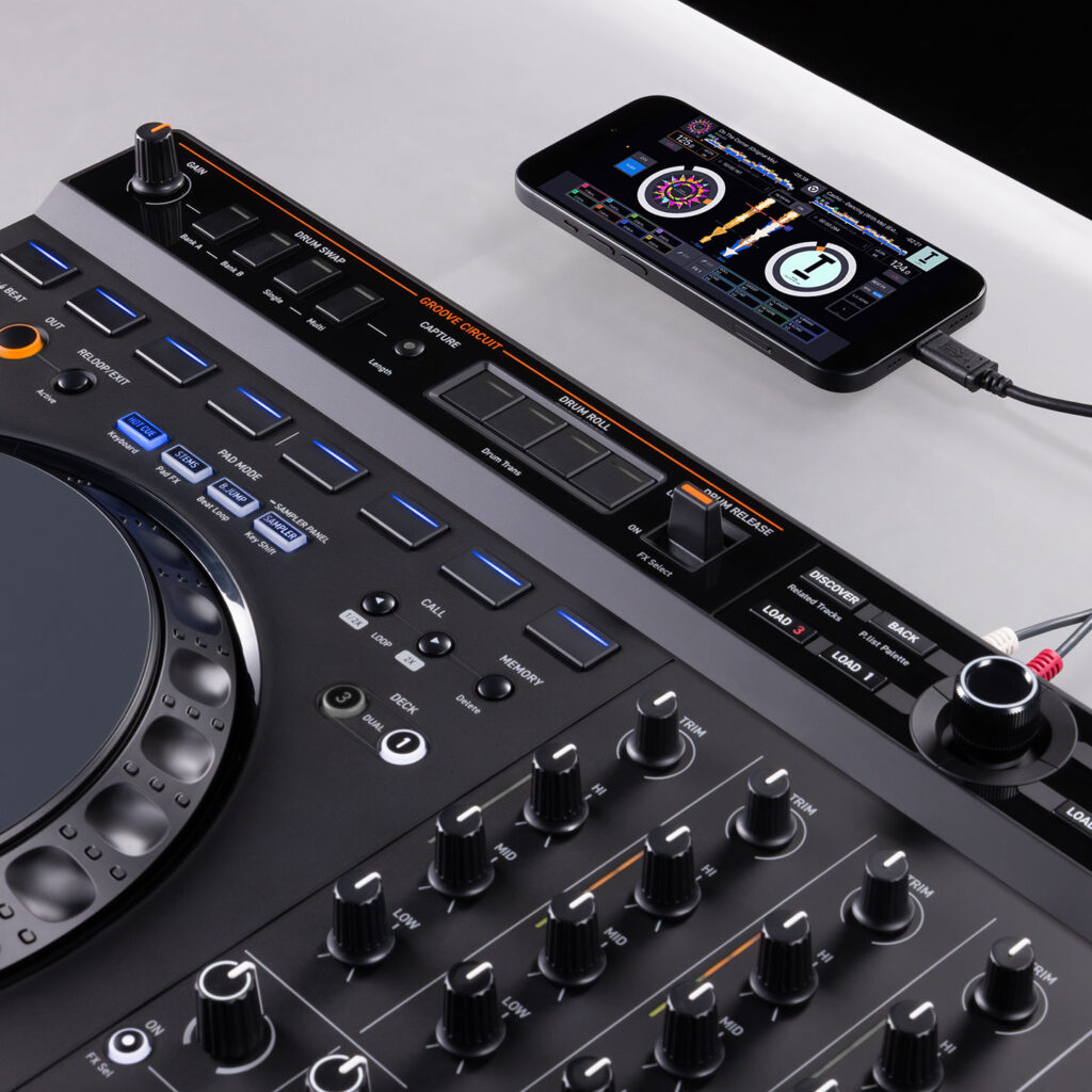 קונטרולר DJ פיוניר Pioneer DDJ-GRV6 + קייס מתנה — תמונה 5