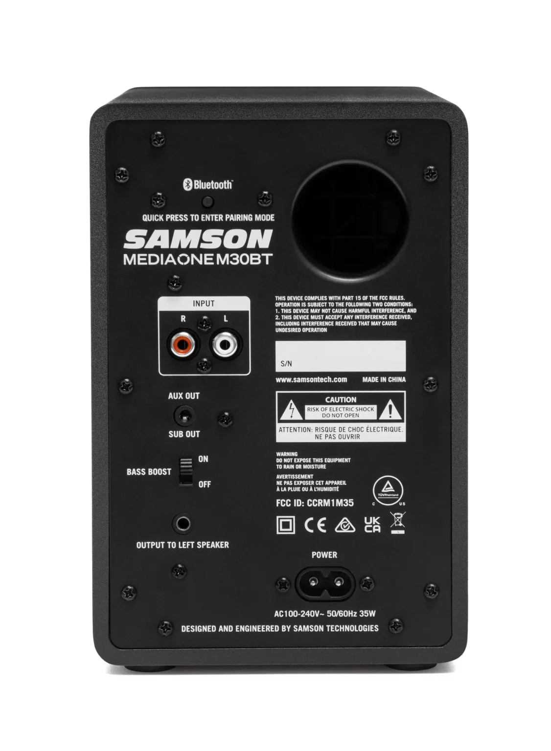 זוג מוניטורים SAMSON MediaOne M30BT Bluetooth Monitors — תמונה 3