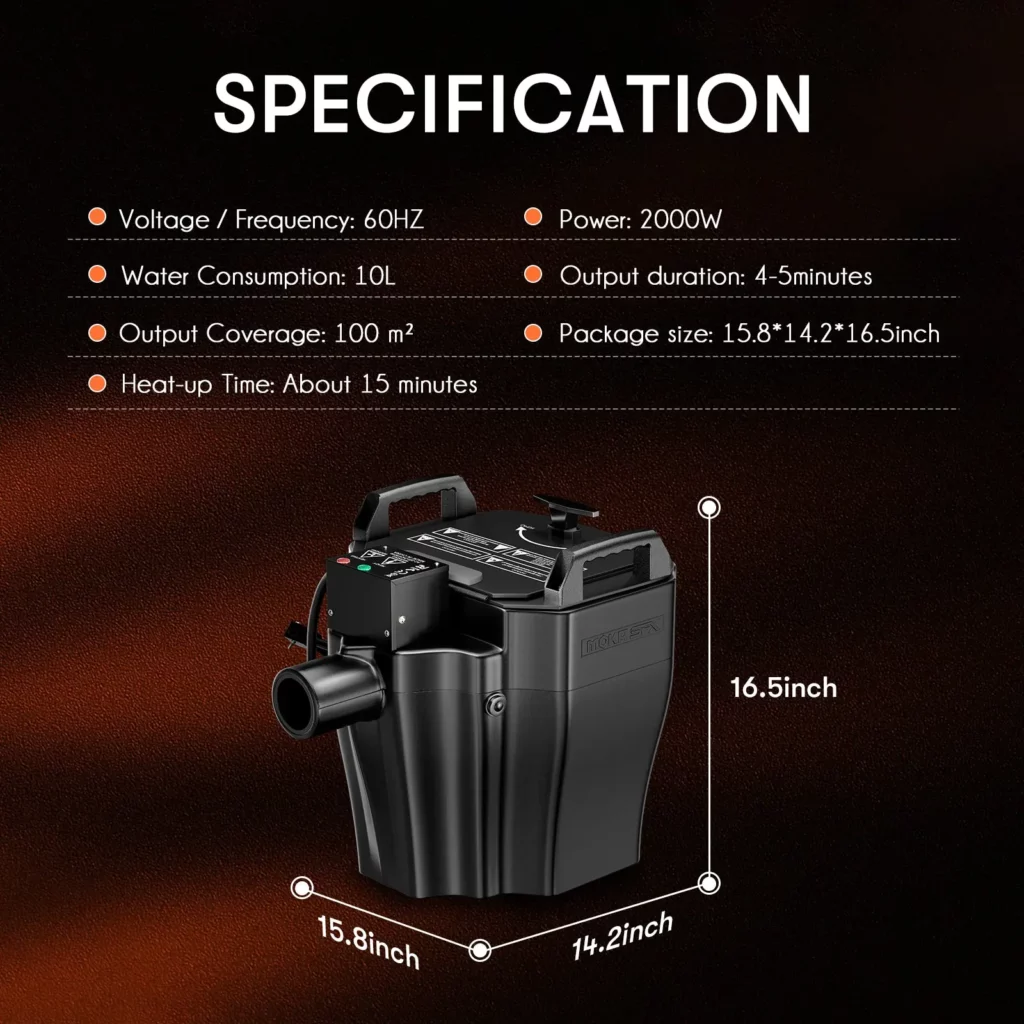 מכונת עשן כבד קרח יבש MOKA SFX MK-F13 3500W — תמונה 6