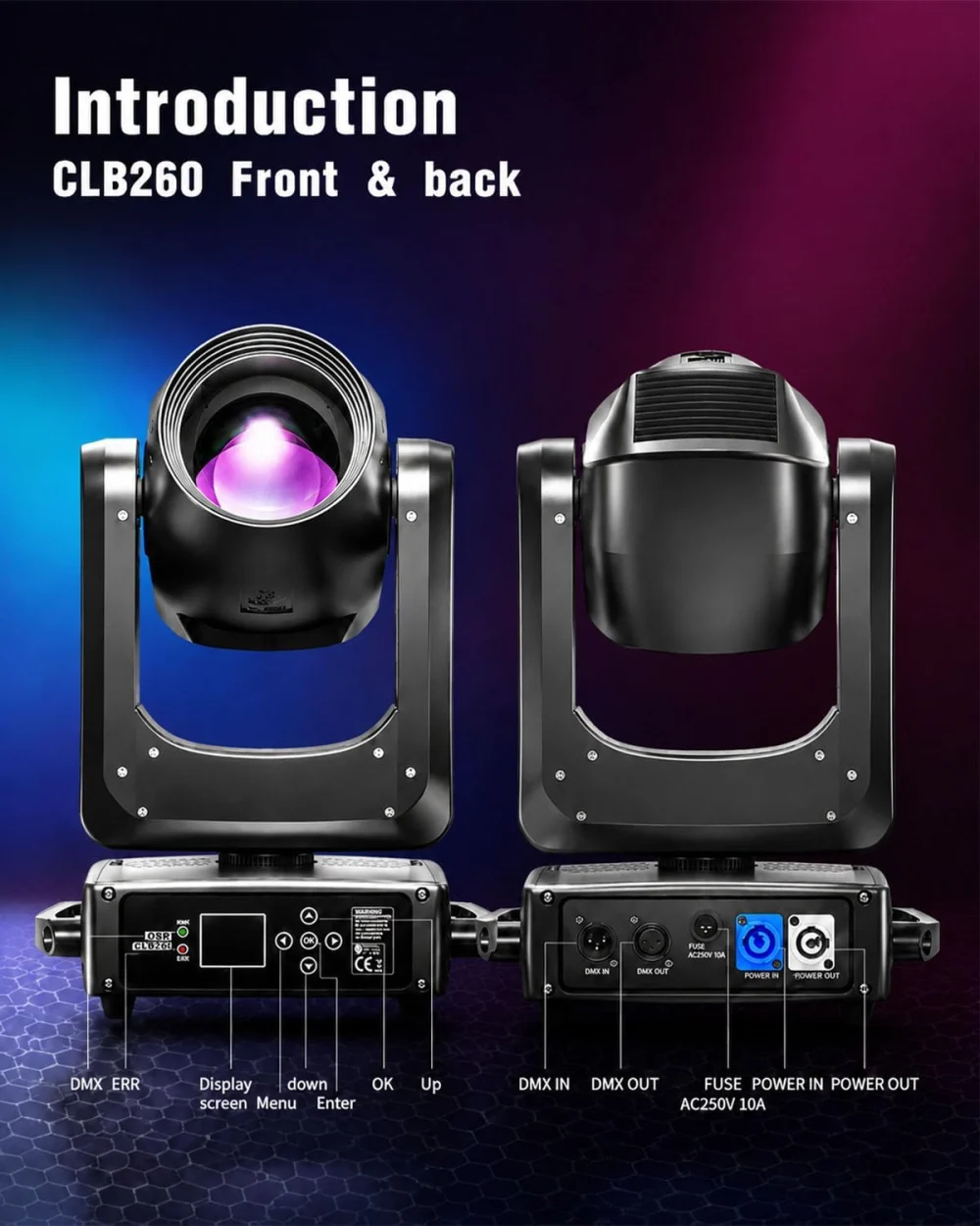 פנס Mini Beam Big Dipper CLB260 Beam 9R 260W — תמונה 10