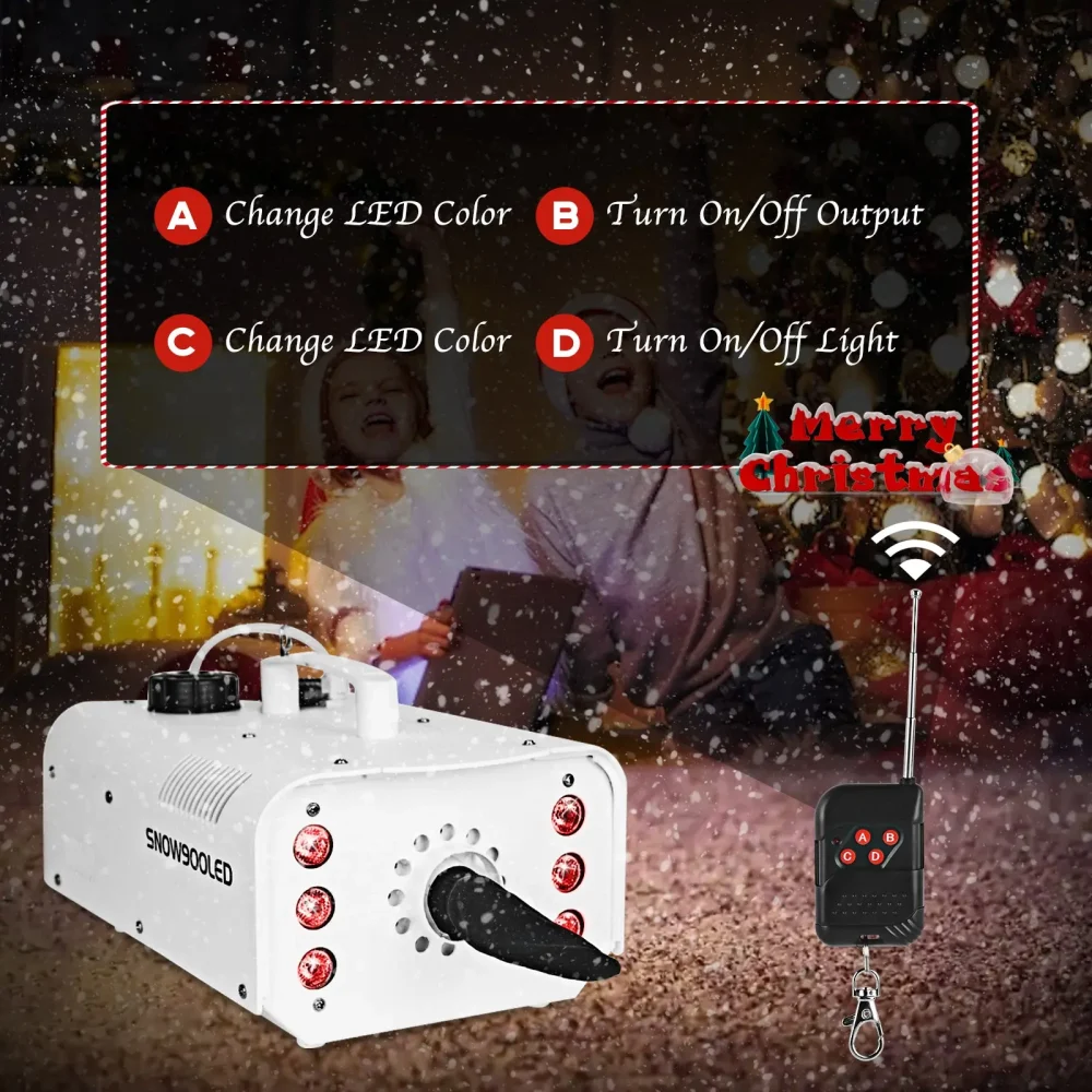 מכונת שלג מקצועית עם תאורה MOKA SFX H-S08 SNOW — תמונה 6