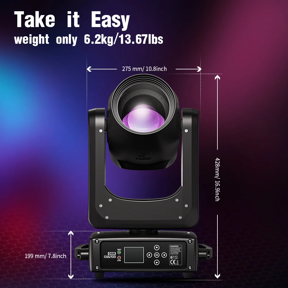 פנס Mini Beam Big Dipper CLB260 Beam 9R 260W — תמונה 2