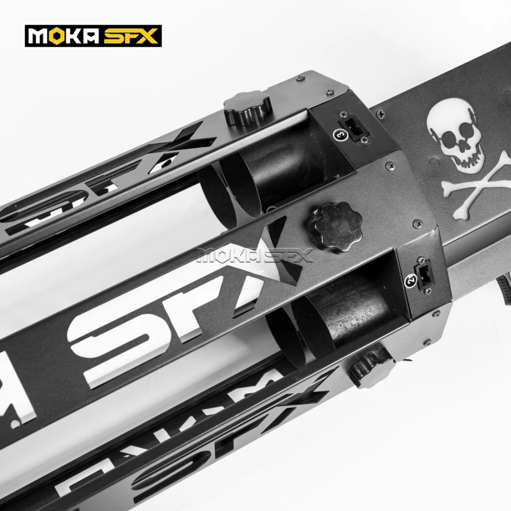 אקדח קונפטי נטען מקצועי LED (6 קנים) MOKA SFX MK-CN06 — תמונה 3