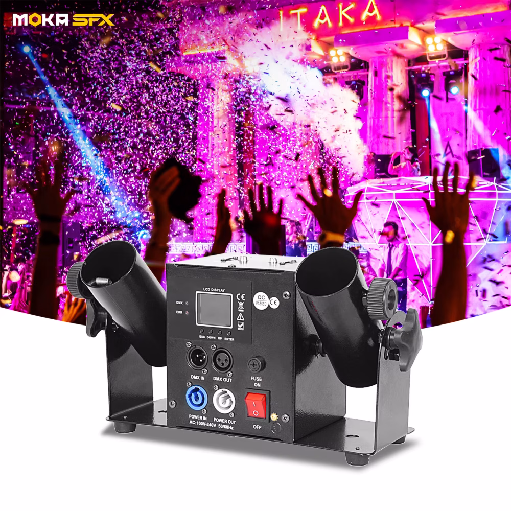 תותח קונפטי חשמלי כפול MOKA SFX MK-CN03 — תמונה 6