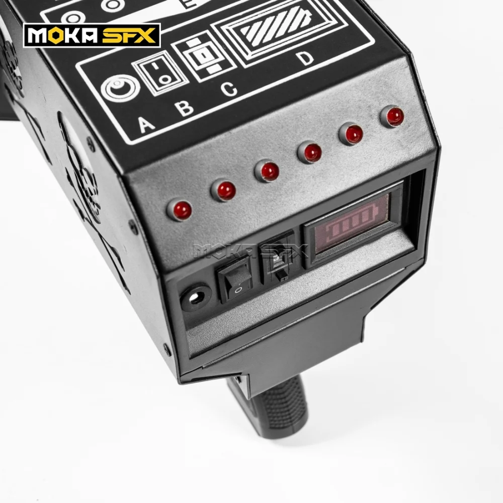 אקדח קונפטי נטען מקצועי LED (6 קנים) MOKA SFX MK-CN06 — תמונה 2