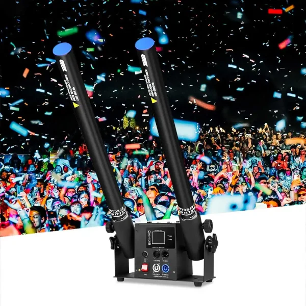 תותח קונפטי חשמלי כפול MOKA SFX MK-CN03